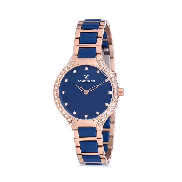 Anúncio: Relógio Analógico Feminino Daniel Klein Premium DK12090-3 - Azul e Rosa Ouro
