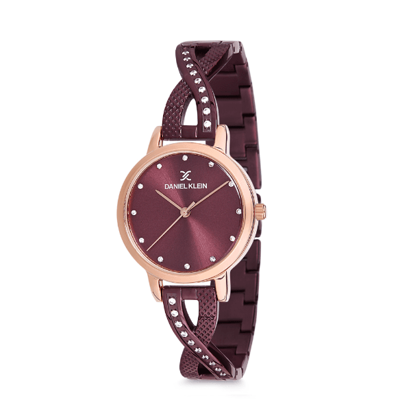 Anúncio: Relógio Analógico Feminino Daniel Klein Premium DK12043-6 - Bordô e Dourado