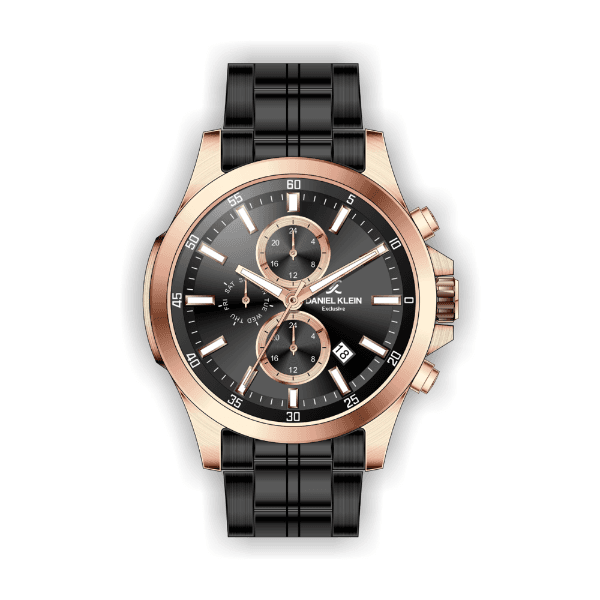 Anúncio: Relógio Analógico Masculino Daniel Klein Exclusive DK.1.12510-5 - Preto e Rosa Ouro