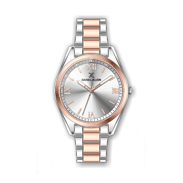 Anúncio: Relógio Analógico Feminino Daniel Klein Premium DK.1.12482-5 - Rosa Ouro e Prata