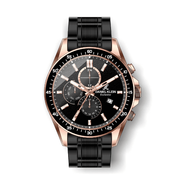 Anúncio: Relógio Analógico Masculino Daniel Klein Exclusive DK.1.12456-4 - Preto e Rosa Ouro
