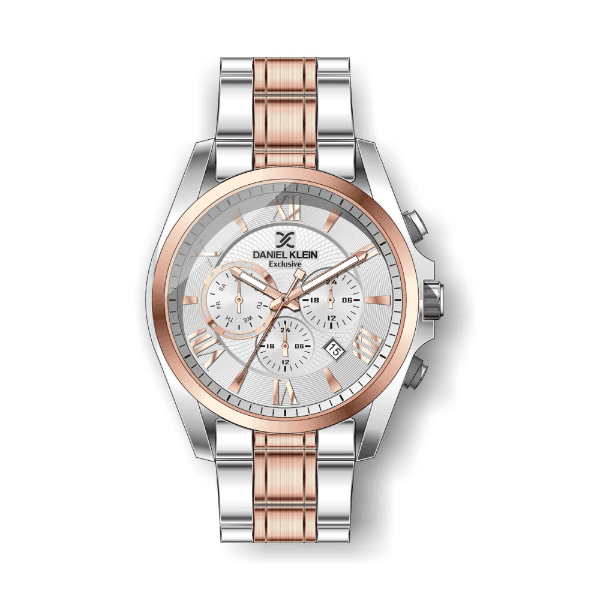 Anúncio: Relógio Analógico Masculino Daniel Klein Exclusive DK.1.12454-6 - Rosa Ouro e Prata