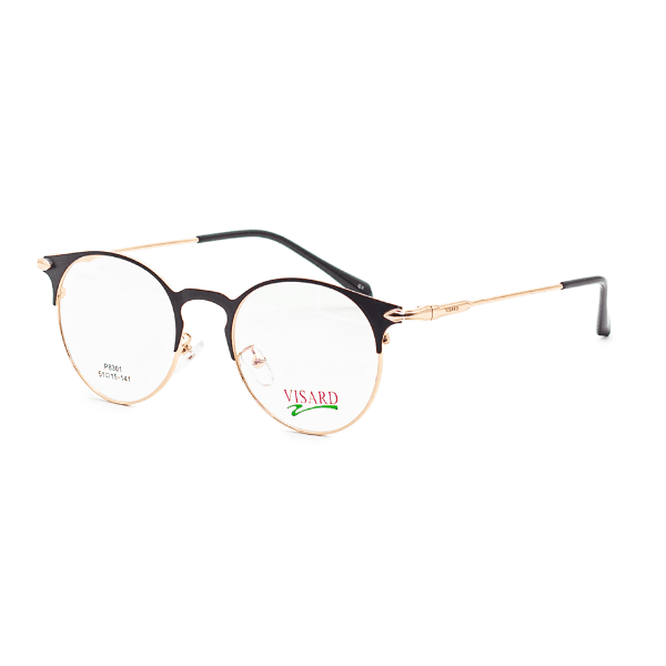 Anúncio: Armação para Óculos de Grau Visard P8301 C1 Tam. 51-15-141mm - Preto/Dourado
