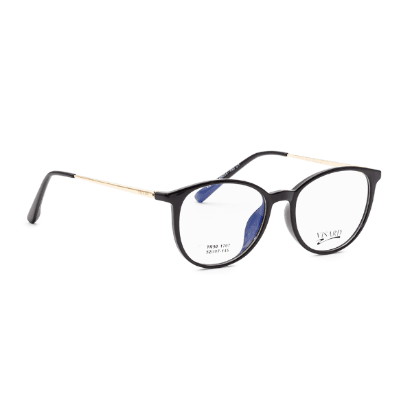 Anúncio: Armação para Óculos de Grau Visard TR1707 C1 Tam. 48-14-140mm - Preto/Dourado