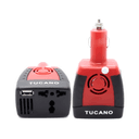 Anúncio: Inversor de Voltagem para Carro Tucano 150W 12V para 110V - Preto/Vermelho