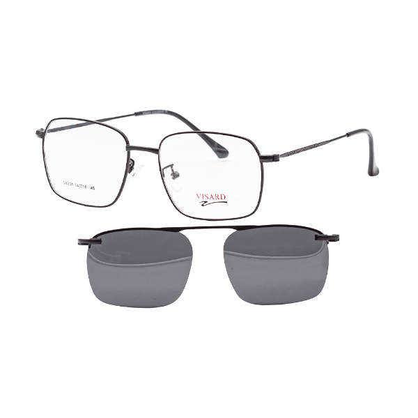 Anúncio: Armação para Óculos de Grau Clip-on Visard L8004 C1 Tam. 54-18-140mm - Prata