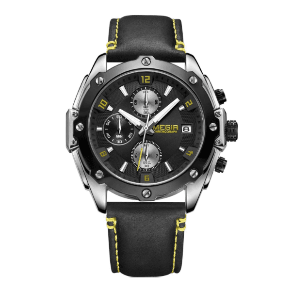 Anúncio: Relógio Analógico Masculino Megir Chronograph ML2079G-BK-1N3 - Preto/Amarelo