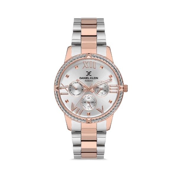 Anúncio: Relógio Analógico Feminino Daniel Klein Exclusive DK.1.12566-2 - Rosa Ouro/Prata