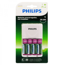 Anúncio: Carregador de Pilha Philips SCB2445NB com 4 Pilhas AA 2450mAh