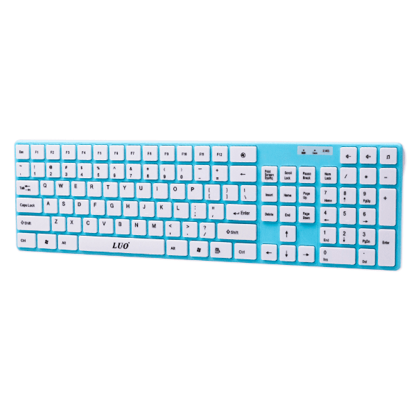 Anúncio: Kit Teclado Com Mouse Sem Fio Wireless Luo LU-555 / 2.4 Ghz  - Azul