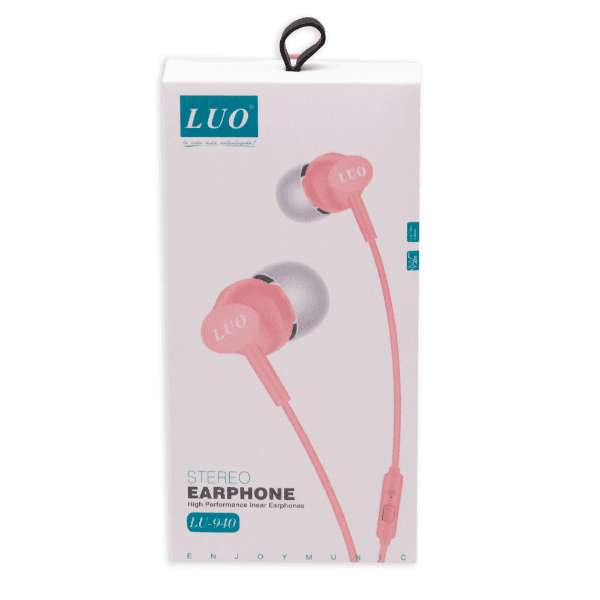 Anúncio: Fone de ouvido Luo Stereo Earphone LU-940 - Rosa