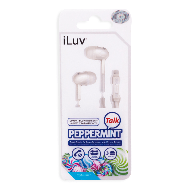 Anúncio: Fone de Ouvido Com Fio Iluv In-Ear (PPMINTSWH) Earphone Peppermint Com Microfone / 3.5MM  - Branco