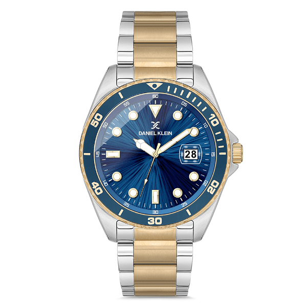 Anúncio: Relogio Analógico Masculino Daniel Klein DK.1.12664-6 Premium Gents / Pulseira de Aço Inoxidável - Prata/Dourado/Azul