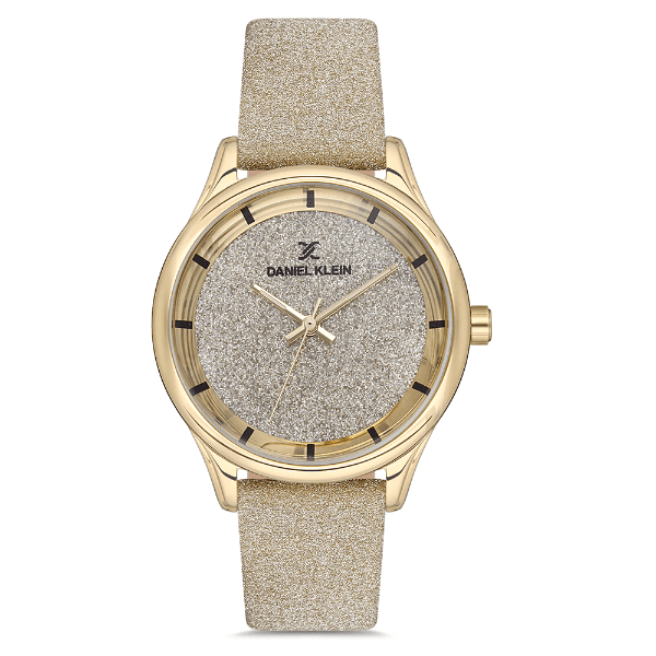 Anúncio: Relógio Analógico Feminino Daniel Klein DK.1.12667-3 Premium Ladies / Pulseira de Couro - Dourado Glitter