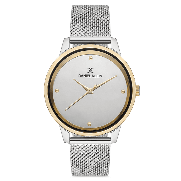 Anúncio: Relogio Analogico Feminino Daniel Klein DK.1.12686-4 Premium Ladies / Pulseira de Malha Metalica - Prata/Dourado