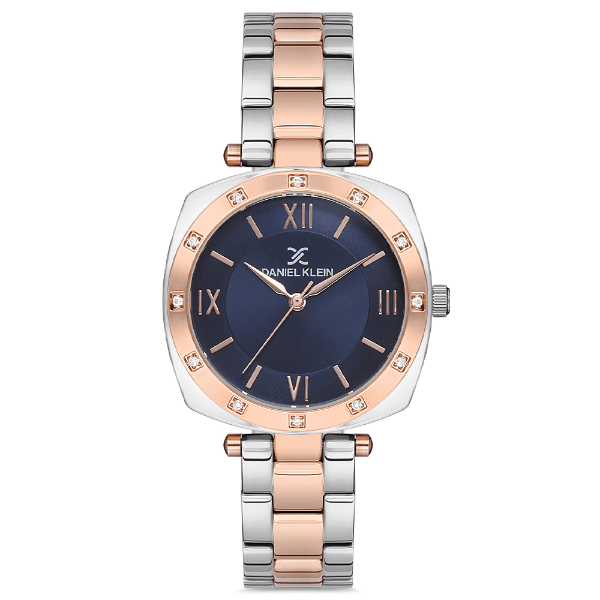 Anúncio: Relógio Analógico Feminino Daniel Klein DK.1.12688-5 Premium Ladies / Pulseira de Aço Inoxidável - Prata/Rose Gold/Azul