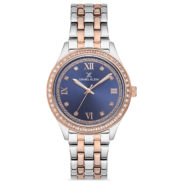 Anúncio: Relógio Analógico Feminino Daniel Klein DK.1.12699-4 Premium Ladies / Pulseira de Aço Inoxidável - Prata/Rose Gold/Azul