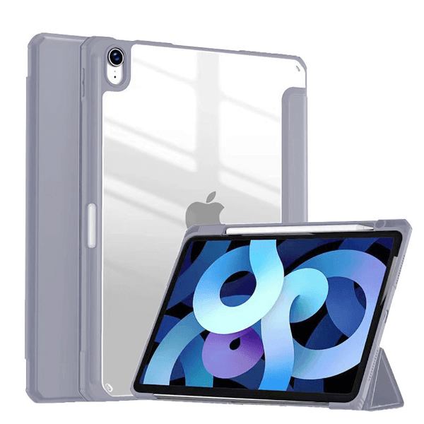 Anúncio: Capa Para Tablet / Ipad 10.9 4Life com Compartimento para Pencil - Transparente/Cinza