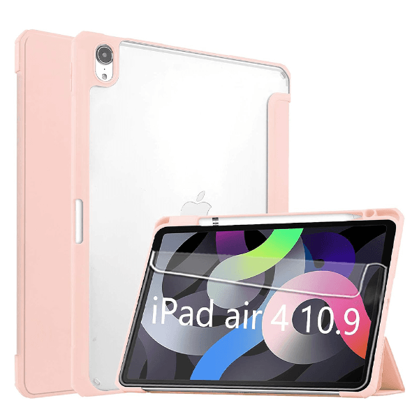 Anúncio: Capa Para Tablet / Ipad 10.9 4Life com Compartimento para Pencil - Transparente/Rosa