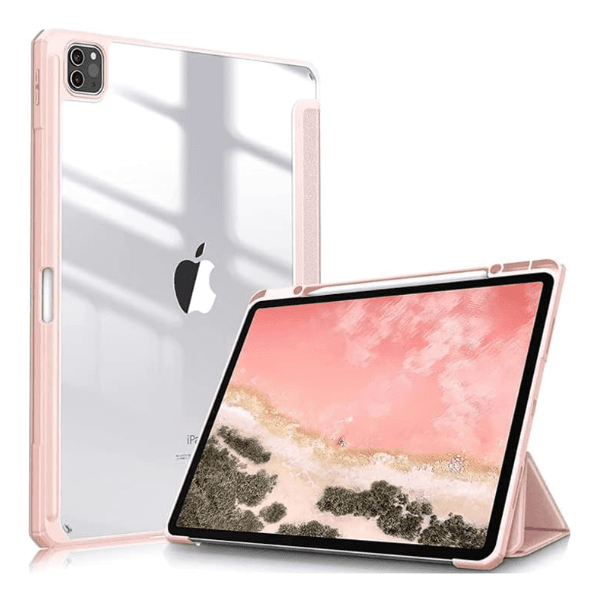 Anúncio: Capa Para Tablet / Ipad Pro 11 4Life com Compartimento para Pencil - Transparente/Rosa