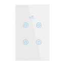 Anúncio: Interruptor De Parede 4life Smart Inteligente Touch Glass Series FLBW4 Wifi + RF / Com 4 Botões / Compativel Com Alexa e Google Home / 100-240V 50/60Hz - Branco