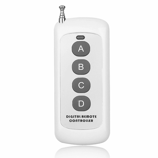 Anúncio: Controle Remoto Com 4 Botões (A-D) RF433MHz Dual Copia e Codigo Fixo De Longo Alcance - Branco