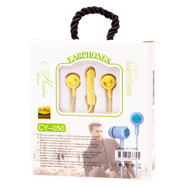 Anúncio: Fone de Ouvido Com Fio CY-050 Earphone Extra Bass Aux 3.5MM - Amarelo