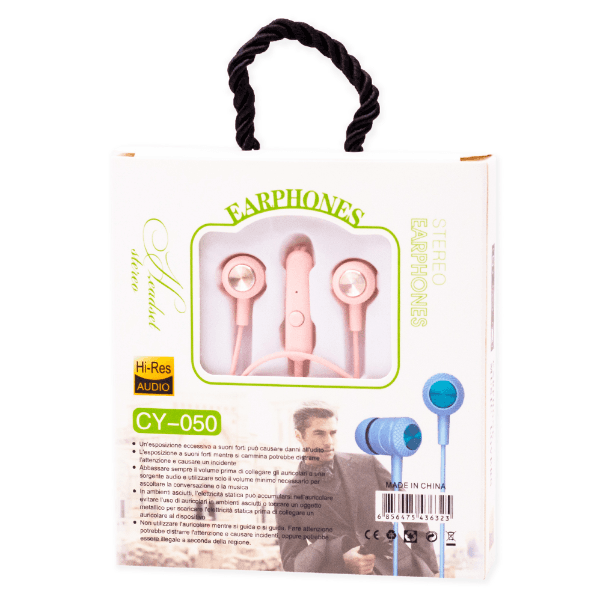Anúncio: Fone de Ouvido Com Fio CY-050 Earphone Extra Bass Aux 3.5MM - Rosa