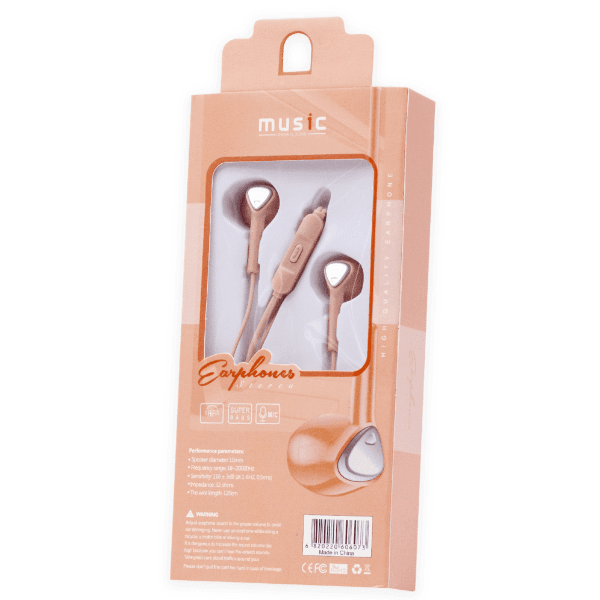 Anúncio: Fone de Ouvido Com Fio CY-073 Stereo Earphone Aux 3.5MM - Bege