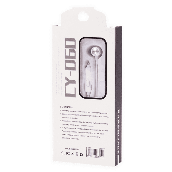 Anúncio: Fone de Ouvido Com Fio CY-060 Stereo Earphones Aux 3.5MM - Branco