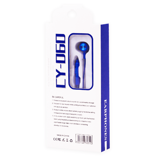 Anúncio: Fone de Ouvido Com Fio CY-060 Stereo Earphones Aux 3.5MM - Azul