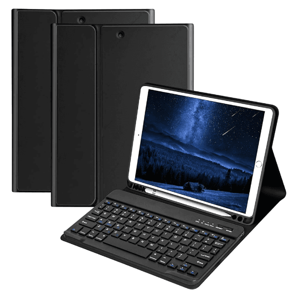 Anúncio: Capa Magnetica Com Teclado Wireless Keyboard Suspens Key Cas Para Ipad 10.2 (2019-20-21) - Preto