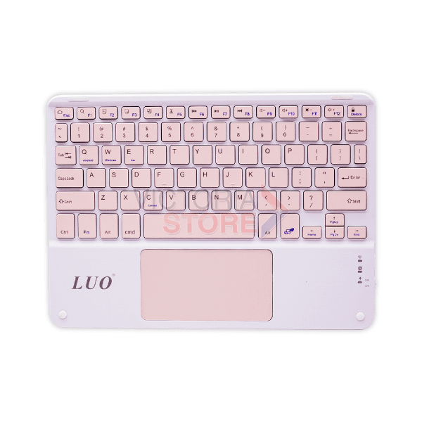 Anúncio: Mini Teclado Magnético Luo LU-BT032 Slim Bluetooth Keyboard 10" - Branco/Rosa