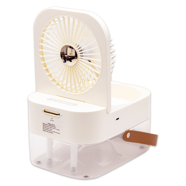 Anúncio: Mini Ventilador Fan Q7 Com Humidificador / USB Recarregavel / 2.5 Litros / 6.5W - Branco