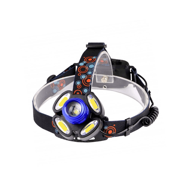 Anúncio: Lanterna Led Para Cabeça Headlight S1900 Com 5 Leds Recarregavel - Azul
