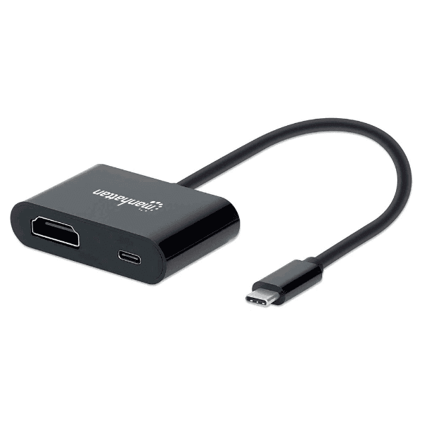 Anúncio: Cabo Adaptador Type-C Macho para HDMI / Type-C Fêmea Manhattan 153416 / 4K / 60HZ / 60W - Preto
