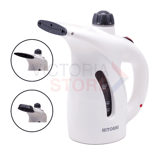 Anúncio: Ferro a Vapor STEAM Elétrico Portátil Hitoshi PA-303 / Vaporizador de Roupas Para Casa e Viagem / Escova de Vapor Para Passar Roupas / 110-220V ~ 50/60Hz - Branco