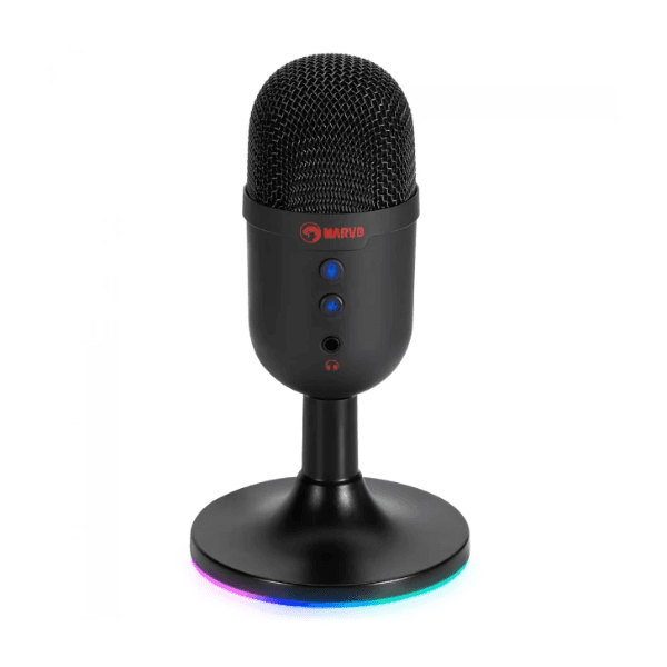Anúncio: Microfone Gaming Marvo Scorpion MIC-06 / 16Khz / RGB / USB - Preto