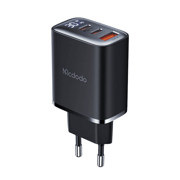 Anúncio: Carregador de Parede Mcdodo CH-2180 Fast Charger USB-A / 2x USB-C / 30W - Preto