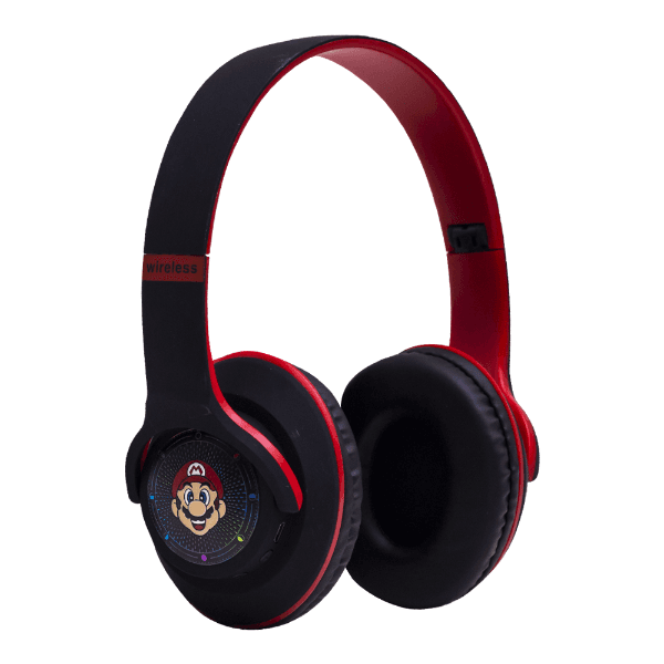 Anúncio: Fone de Ouvido Sem Fio MA-2 Super Mario Wireless Headphone Com Bluetooth / FM - Preto Vermelho