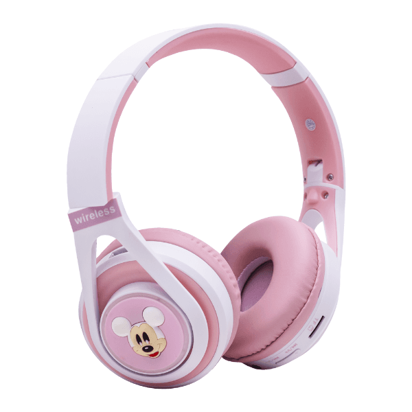 Anúncio: Fone de Ouvido Sem Fio MA-8 Mickey Wireless Headphone Com Bluetooth / FM - Branco/Rosa Claro