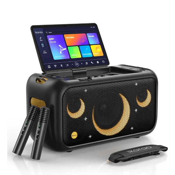 Anúncio: Speaker Joog By Ikarao Break X1 / 13.3" / Bluetooth / WiFi / USB / AUX / HDMI / 2 Microfones / 800W - Preto