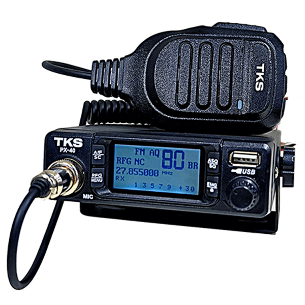Anúncio: Radio Amador TKS PX-40 / 80 Canais / AM/FM (Redução Eletrônica de Ruído + Frequencímetro) 8W - Preto