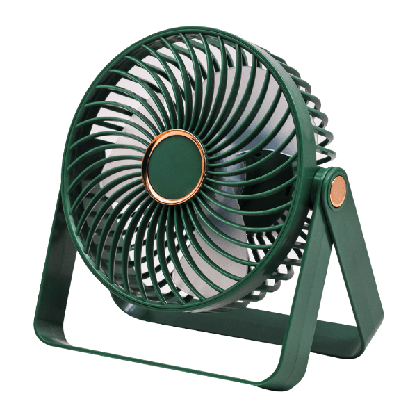 Anúncio: Mini Ventilador De Mesa Com Led H1 / 360º / Ajustavel / Recarregavel - Verde