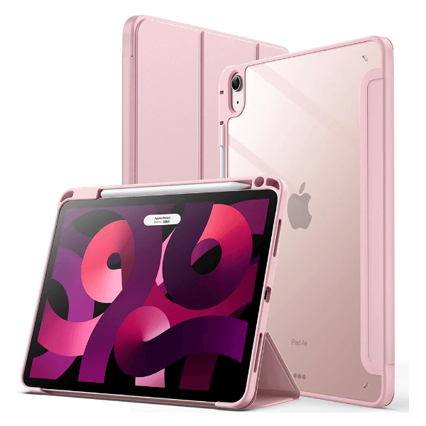 Anúncio: Capa / Protetor para Tablet Ipad Air 4/5 4Life com Compartimento para Pencil - Transparente/Rosa