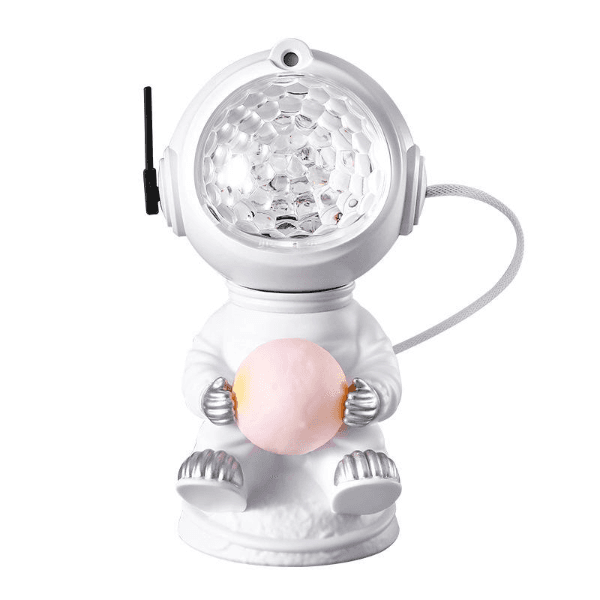 Anúncio: Caixa de Som / Spekear Com Luminaria Astronauta Nebula Sentado Projetor Com Controle Incluido - Branco