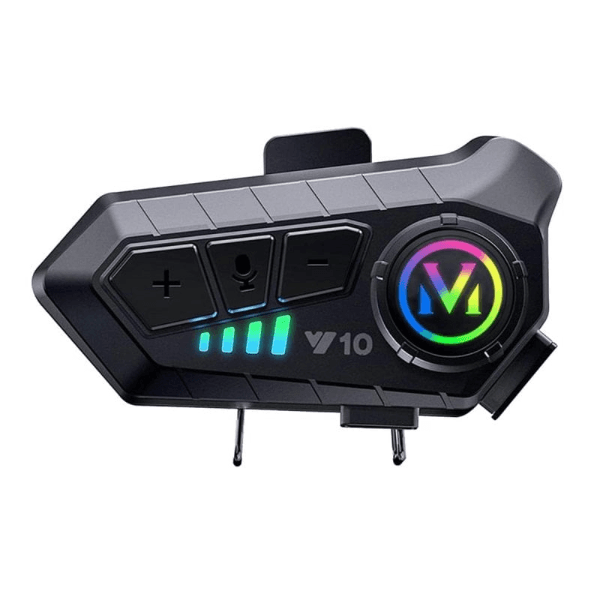 Anúncio: Intercomunicador Bluetooth Para Moto / Fone de Ouvido Para Capacete Sem Fio Y10 Com LED RGB / USB-C - Preto