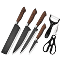 Anúncio: Kit de Facas Para Cozinha Evryealth 6 Em 1 ER-0588 Com Descascador - Preto