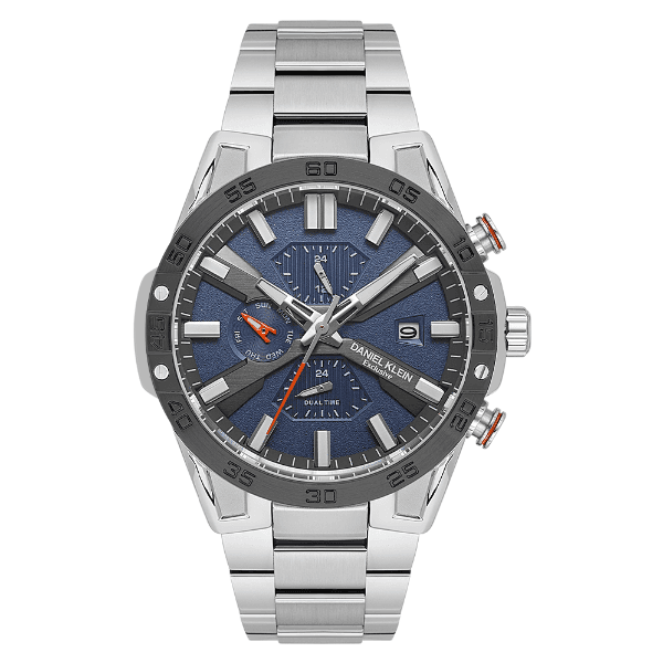 Anúncio: Relogio Analógico Masculino Daniel Klein DK.1.13974-3 Exclusive Gent / Pulseira de Aço Inoxidável - Prata/Preto/Azul
