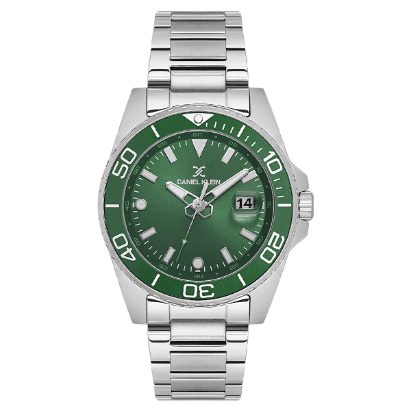 Anúncio: Relogio Analógico Masculino Daniel Klein DK.1.13990-6 Premium Gent / Pulseira de Aço Inoxidável - Prata/Verde